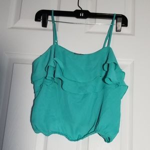 Teal crop top Charlotte Russe
